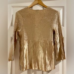 Essentials Metallic Gold Blouse